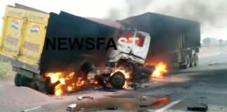 One-to-one confrontation of trucks, three killed