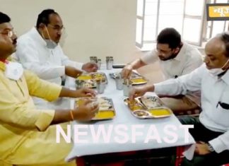 Mayor made food for ministers in Indira Rasoi