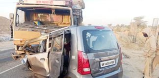 Road accident on Jaipur road, three killedA