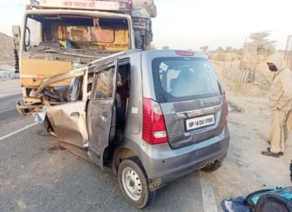 Road accident on Jaipur road, three killedA