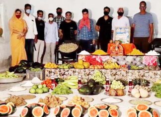 Chappan Bhog organized for Gomata