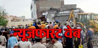 Under construction building collapsed in rain, three killed, relief work continues