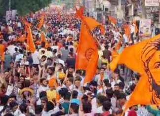 Shadow of saffron everywhere in the city, Shriram's chant echoes, watch video...