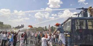 BJP took to the streets against the Gehlot government, demonstrated strongly