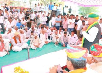 BJP candidate Arjunram Meghwal reached Toliasar Bhairuji temple, interacted with people