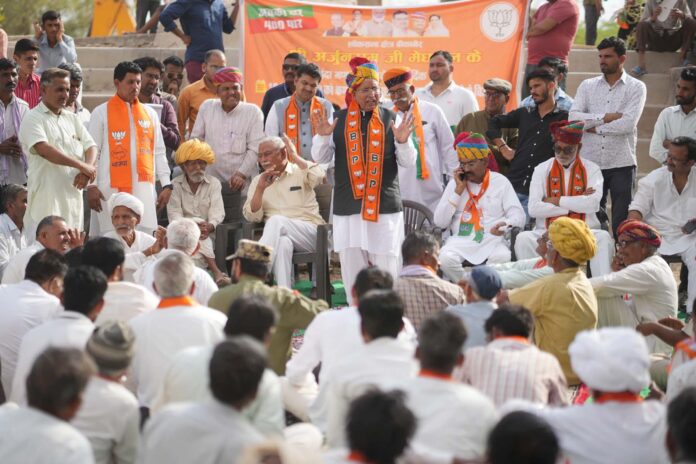 Public relations of BJP candidate Arjunram Meghwal in Kolayat, Deshnok and Barsinghsar.