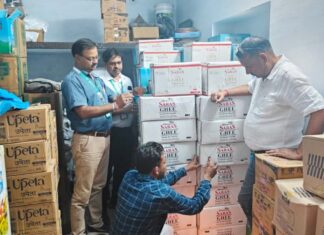 1761 liters of ghee seized, samples taken, will be sent to public health lab