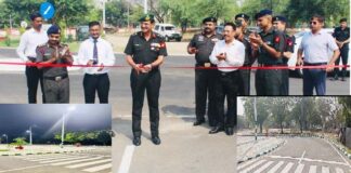 Inauguration of the first road made of plastic waste in the military station