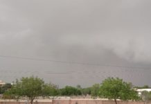 बीकानेर शहर आंधी के आगोश मे, पीछे बारिश