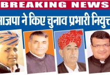 भाजपा ने किए चुनाव प्रभारी नियुक्त