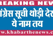 कांग्रेस सूची थोड़ी देर में, ये नाम तय