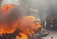 मतदान स्थल पर झगड़ा, गाड़ी फूंकी