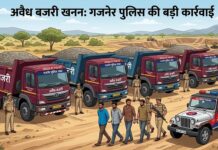 अवैध बजरी खनन और परिवहन पर पुलिस का एक्शन, चार गिरफ्तार
